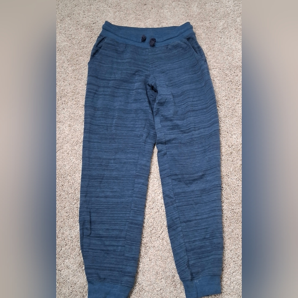 Pepperts! Kids Unisex Navy Marled Jogger Sweatpants Size 10-12